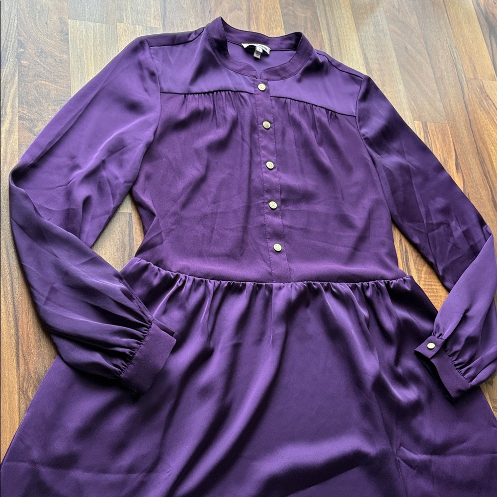 Juicy Couture Woman’s Size 2 Deep Purple Long Sleeve Dress - Picture 4 of 10